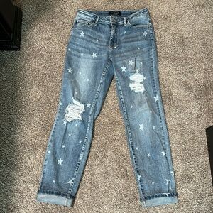 5/27 Judy Blue Distressed Boyfriend Fit jeans